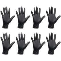 Feiyue - Gants 20Pcs Gants Jetables Gants Gants De Protection Des Mains Gants Multi-Usages Taille s Noir