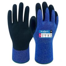 Gants 51-818 pro Jauge 10 isolant chaud/froid et anticoupure bleu taille 10 - la paire Xcellent