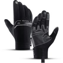 Gants anti-chaleur,Gants de Sport d'hiver, Gants de Cyclisme Chaud avce Écrans Tactiles, Anti-vent antidérapant Gants pour Moto Velo VTT Conduite