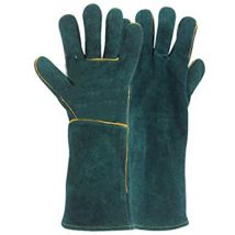 Gants anti-morsures pour animaux de compagnie doublure intégrale en cuir intégral traitement de soudage en cuir étendu anti-rayures