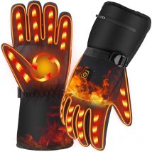 Gants chauffants, gants d'hiver pour hommes et femmes, gants électriques pour temps froid, chauffe-mains à 3 niveaux de température, gants thermiques