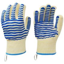 Gants de barbecue ignifuges résistants à la chaleur Gants de cuisine antidérapants en silicone anti-coupure