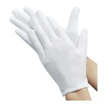 Gants de Coton Blanc ,Blanc Gants de Travail 12 Paires 9inch pour Bijoux Inspection Main Hydratant Mariage Atelier Ferme Jardin
