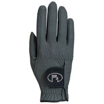 7,5, Moka: Gants de course et de loisirs modèle Roeckl Lisboa avec renforts pour la prise sur les rênes et décoration Swarovski