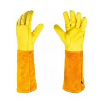 Gants de Jardin Femme/Homme Cadeaux de Jardin(M)Gants de Jardin Gants de Rose Résistants aux Épines Gants de Travail en Cuir Femme, Gants en Cuir