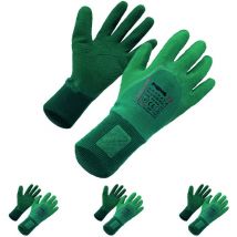 Lot 3 Gants de Jardinage le Rosier Vert T08 - Keli