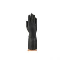 Gants de manutention Ansell AlphaTec 87-118 taille 9.5, Résiste aux produits chimiques, 1 Paire, Noir ( Prix pour 1 paire )