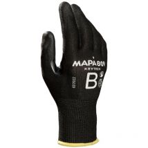 Gants de manutention Mapa KRYTECH 809 taille 9, Résistance abrasion et coupures, 1 Paire, Noir ( Prix pour Paquet de 12 Paires )
