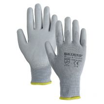 Gants de montage gants de travail 12x gants de mécanicien gants en nylon gris / 7/S
