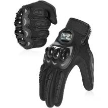 Gants de Moto, Gants à Écran Tactile Plein Doigt pour la Course de Moto, vtt, Escalade, Chasse, Motocross et Autres Sports de Plein Air(L)