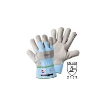 Gants de protection l+d Worky 1574-9 cuir vachette grainé en 388 risques mecaniques 2133 taille 9 (l)