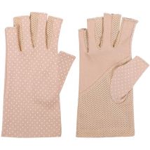 Gants de protection solaire 1 paire de gants demi-doigts d'extérieur antidérapants pour le cyclisme, la conduite, l'équitation (kaki)