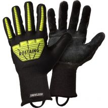 Rostaing - Gants de secours routiers anti-coupure rescuefluobc-sc Noir Jaune Taille 11
