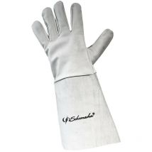 Gants de soudeur Anti-chaleur peau de chèvre Taille 10 Manchette confort 15 cm Schumacher