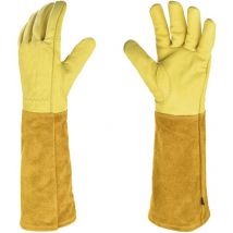 Gants de taille de rosiers pour hommes et femmes, gants de jardinage longs et résistants aux épines
