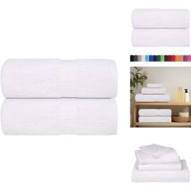 Vidaxl - Gants de toilette 2 pcs blanc 15x21 cm 360 g/m² 100% coton - Gant De Toilette - Gants De Toilette - Serviette - Serviette De Bain