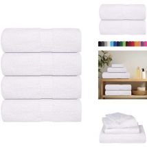 Gants de toilette 4 pcs blanc 15x21 cm 360 g/m² 100% coton - Gant De Toilette - Gants De Toilette - Serviette - Serviette De Bain