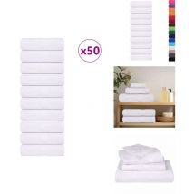 Gants de toilette 50 pcs blanc 15x21 cm 360 g/m² 100% coton - Gant De Toilette - Gants De Toilette - Serviette - Serviette De Bain