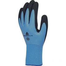 Gants Delta Plus 100% Acrylique Main Toute Enduite Latex Bleu Clair - Vv736bl0 T11