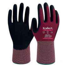 Gants dextérité nylon enduction nitrile jauge 1818-008 taille 8 - sachet de 12 paires Xcellent