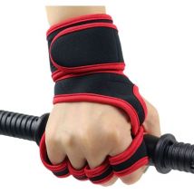 Fei Yu - Gants d'haltérophilie de gym pour hommes et femmes, protège-poignets antidérapants, équipement de sport à demi-doigts, barre horizontale,