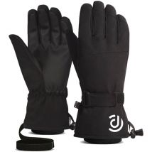 Gants d'hiver pour écran tactile, gants de ski, gants chauds blancs d'hiver pour hommes et femmes, gants d'extérieur à cinq doigts pour écran tactile