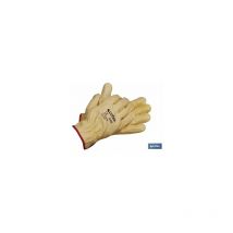 Gant en Cuir de Vachette Jaune Blister Taille 9