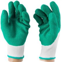 Weiche grüne stachelige Handschuhe Größe 10