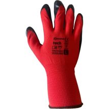 Gants Industriel Polyester Et Couche Latex Rouge Taille L Mercator 12 Paires