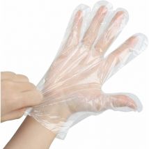 Gants Jetables - en Plastique Transparent Jetable en Polyéthylène Travail Nettoyage Gants