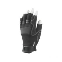 Coverguard - Lot de 12 - Mitaine 5 doigts ouvertsynthnoir - paume renforcé Taille 9