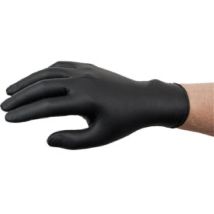 Gants nitrile jetables noirs non poudres T8-9 - boite de 100 - Taille l