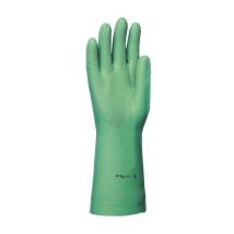 Gants t7 nitrile vert floque 30cm