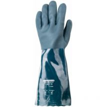 Gants avec double enduction sur la main eurochem 3740 - pvc Vert Taille 8 - Lot de 10