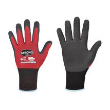 Gants precisor taille 10 rouge/noir en 420/EN 388 psa ii Stronghand Par 12)