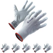 Lot 5 Gants pu Blanc T11 - Keli