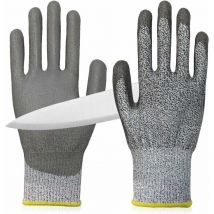 LaBlanc - Gants résistants aux coupures, gant huitre, Gants de cuisine résistants aux coupures avec surface enduite de PU de sécurité, gants de