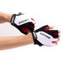 Gants scrambler rembourrés de gel blanc