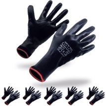 Lot 5 Gants Travaux Milieu Humide Nitrile T08 - Keli