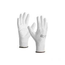 Gants tricotés en polyester enduction Polyuréthane blanc T10 5071P T.10