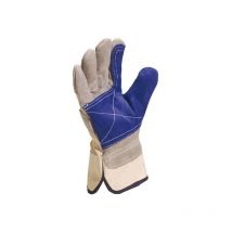 Gants type docker - Couleur : Gris / Bleu - Taille : 10 - delta plus