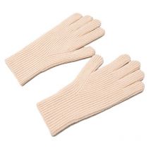 Gants de téléphone tricotés avec découpes pour les doigts, unisexe rose