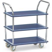 Ganzstahl Etagenwagen Tragkraft 120kg - Ladefläche: 740x480mm