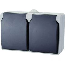 9872 Interruttore per ambienti umidi Presa doppia Standar Grigio 1 pz. - GAO