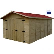 Foresta - Habrita - Garage panneaux 16 mm surface ext. 15,60 m2 - ED2848N