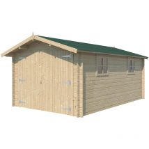 Garage en épicéa massif double porte 16.16 m² Sans option