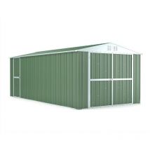 Garage in acciaio capanno da giardino 327x611cm x h2.35m - 346KG - 19,98mq - colore verde
