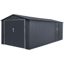 Garage in metallo Tonsberg 18m2 - Garanzia 15 anni - 602x300x232cm.