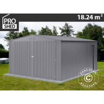 Garage métallique 3,8x4,8x2,32m ProShed , Aluminium Gris
