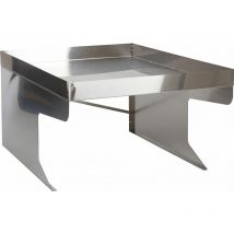 Jamais utilisé] Garage xl pour tondeuse-robot avec bac à plantes HHG 823, toit Abri pour tondeuse, métal 47x70x100cm, inox